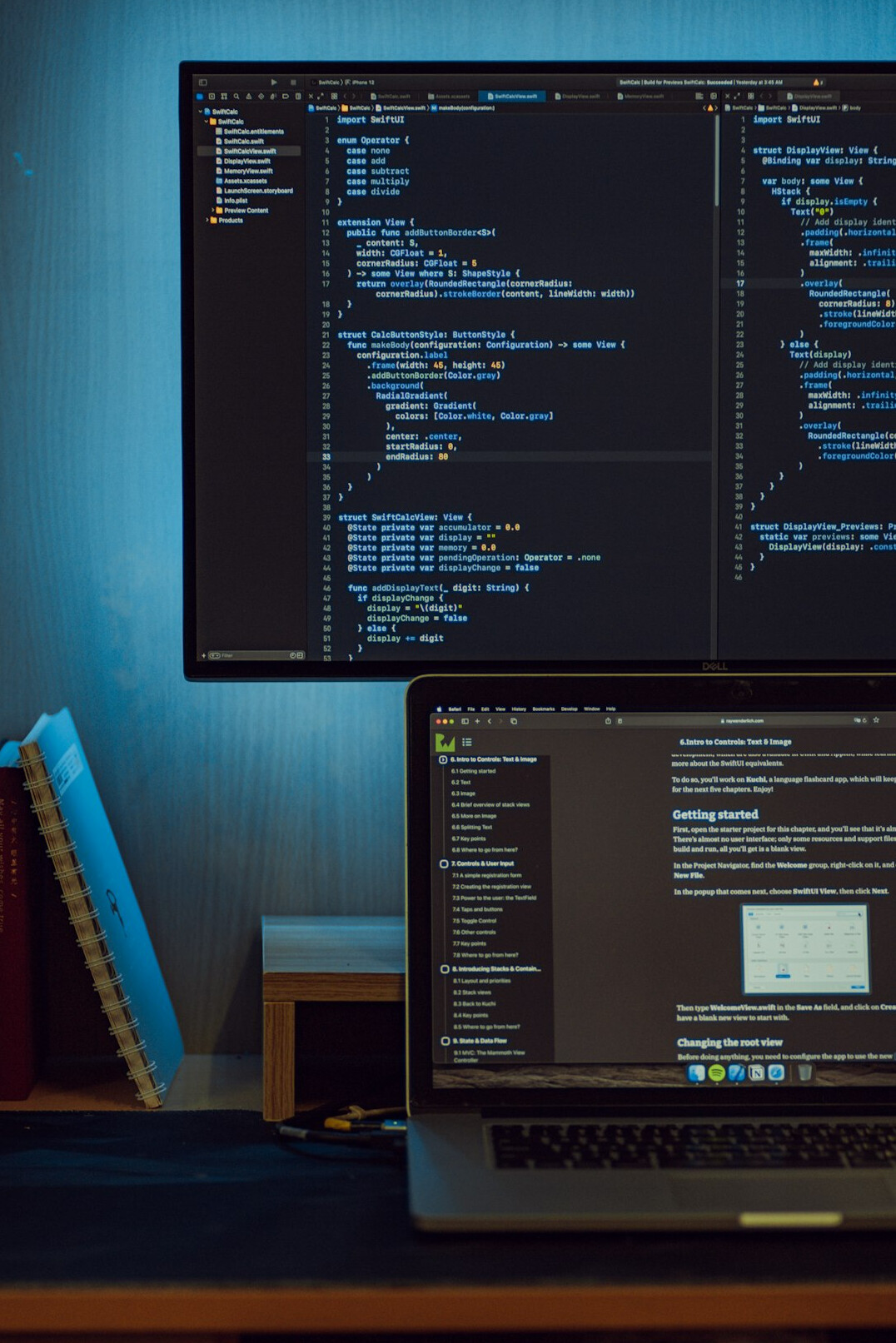 efficient code on screen
