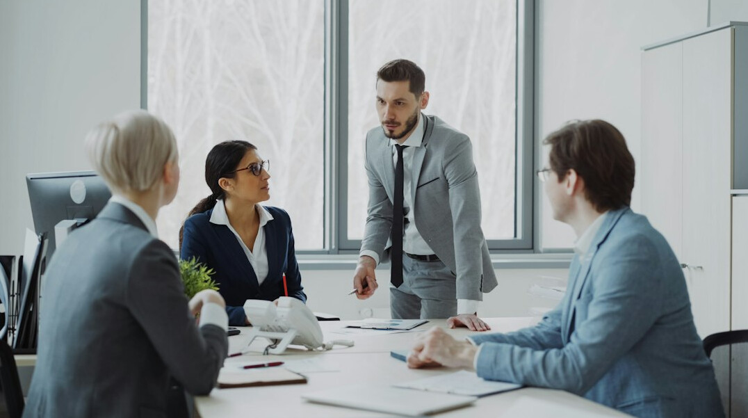 business professionals in meeting